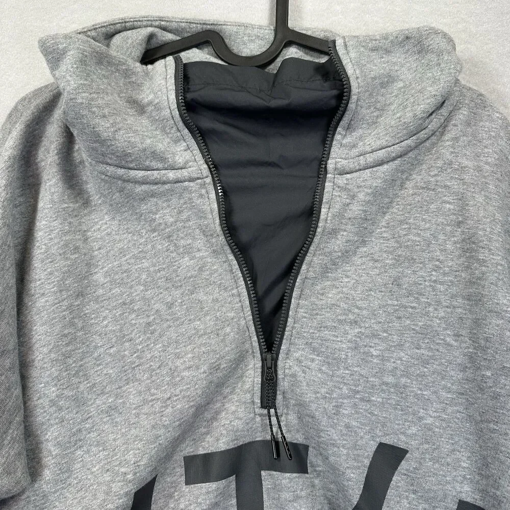 Nike Women’s  XL‎ Gray 1/2 Zip Fleece Pullover Track & Field Athlete Cropped